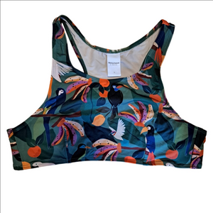 Mimi & August Bikini Top – Tropical Print – Size L – Sustainable Swimwear